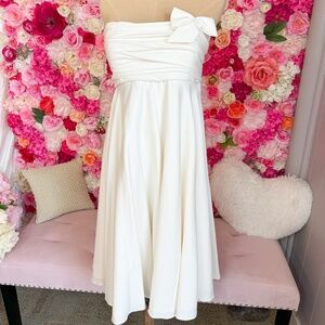 Pure by Justin Alexander | Classic White Midi Dress